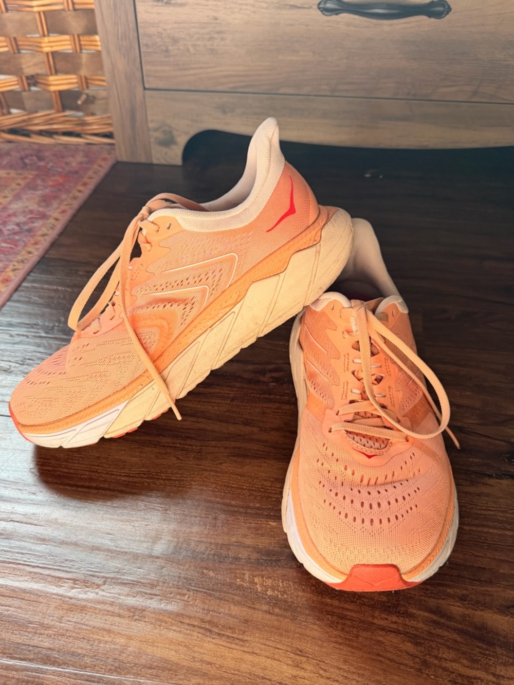 *SOLD* Hoka Arahi 5 Running Shoe in Coral/Orange